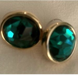 SOLD Swarovski SAL Green Round Crystal Studs 1988